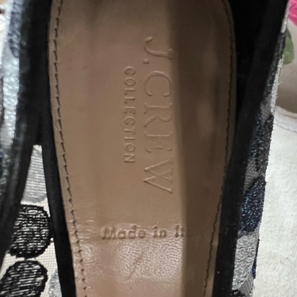 J. Crew Collection Elsie Polka Dot Mesh Heels size 8 - Picture 4 of 7